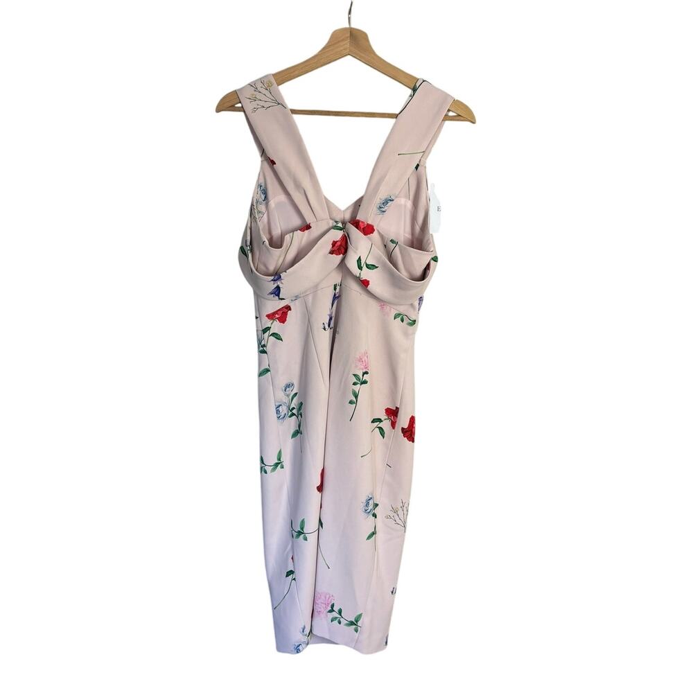 NWT Elliatt Archibald Pale Blush Floral Print Cutout Midi Dress - S - Picture 4 of 9